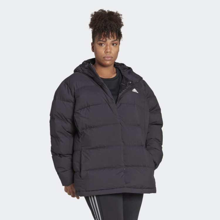 Jaqueta Preta Adidas Helionic Com Capuz (tamanho Grande)