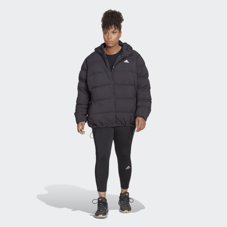 Jaqueta Preta Adidas Helionic Com Capuz (tamanho Grande)