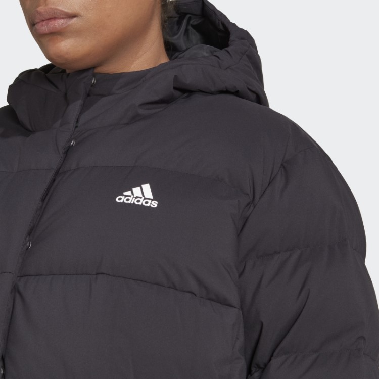 Jaqueta Preta Adidas Helionic Com Capuz (tamanho Grande)