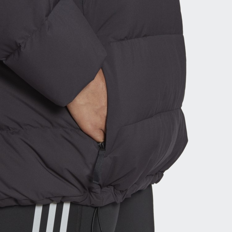 Jaqueta Preta Adidas Helionic Com Capuz (tamanho Grande)