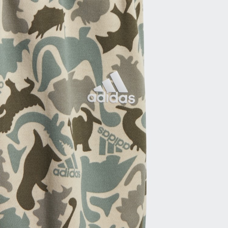 Conjunto Adidas Sand Dino Camo Camuflado Allover Francês Terry