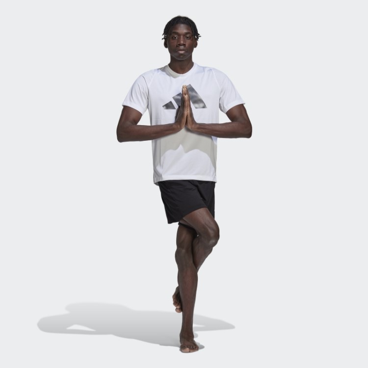 Calções De Treino De Ioga Pretos Adidas Fashion