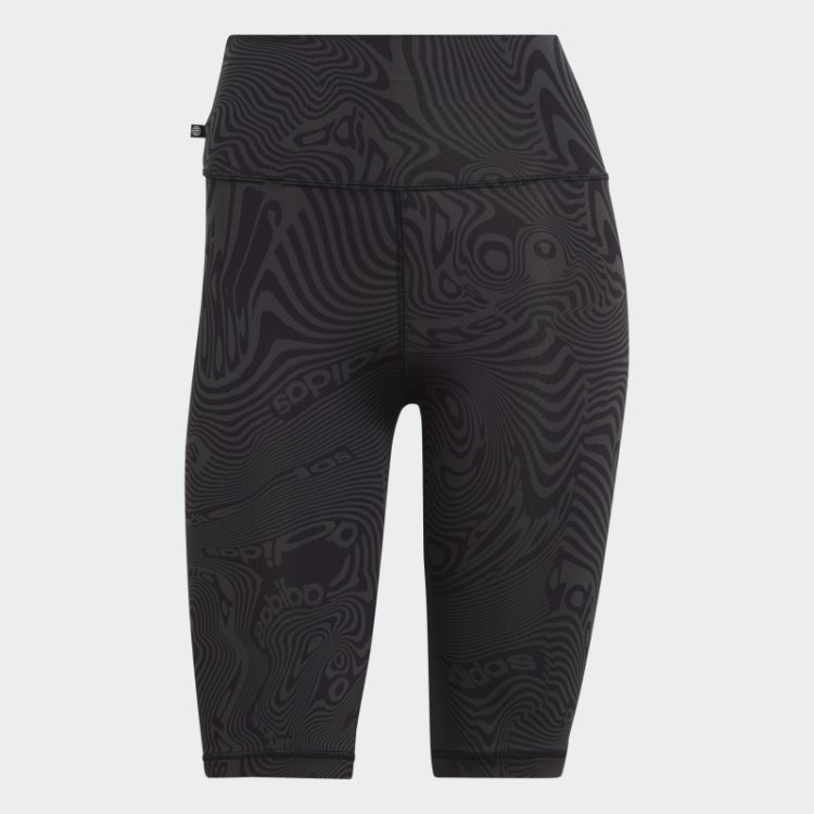 Bermuda Bike Com Estampa De Mármore Adidas Carbon