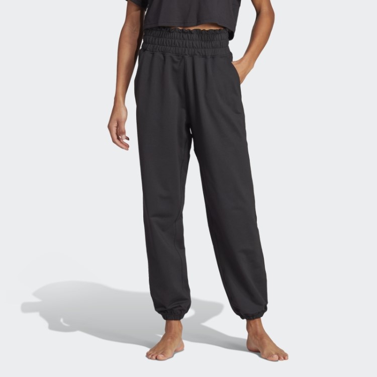 Calça De Estúdio De Ioga Preta Adidas