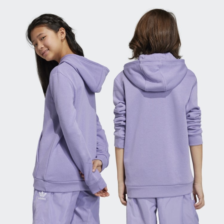 Moletom Com Capuz Trefoil Adidas Lilás