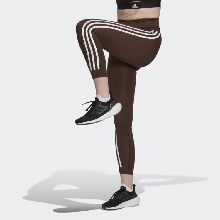 Meia-calça Marrom Optime Trainicons 7/8 Adidas