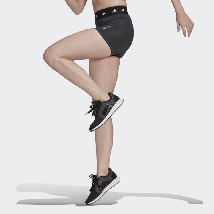 Leggings Curtas De 3 Polegadas Cinza Escuro Urze Techfit Adidas