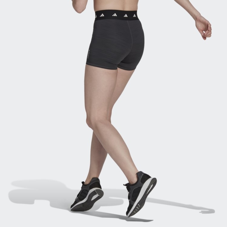 Leggings Curtas De 3 Polegadas Cinza Escuro Urze Techfit Adidas