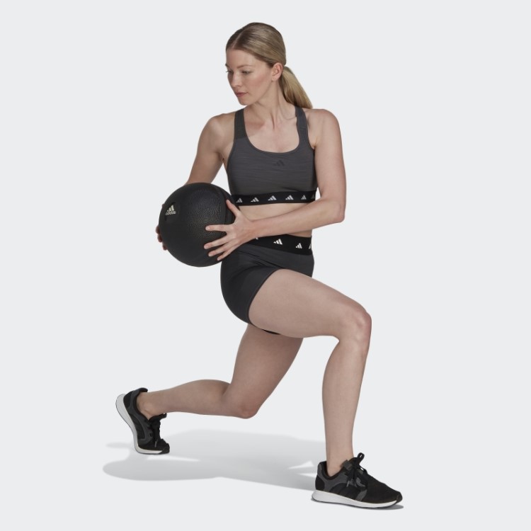 Leggings Curtas De 3 Polegadas Cinza Escuro Urze Techfit Adidas