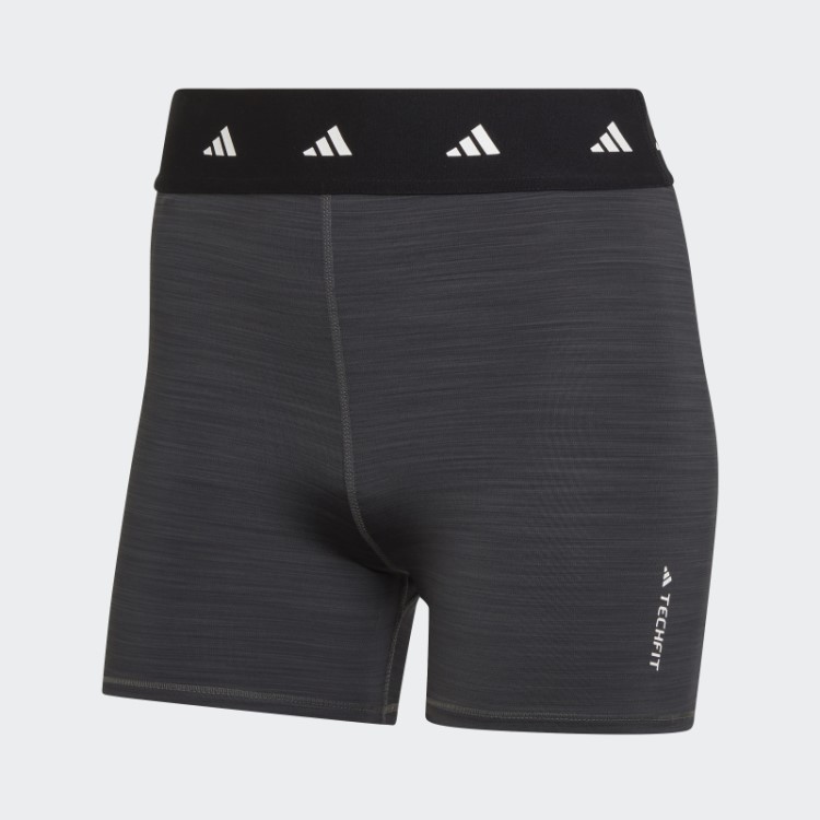Leggings Curtas De 3 Polegadas Cinza Escuro Urze Techfit Adidas