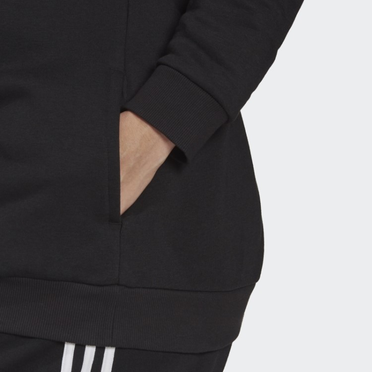 Hoodie De Lã Com Logotipo Essencial (tamanho Grande) Adidas Preto