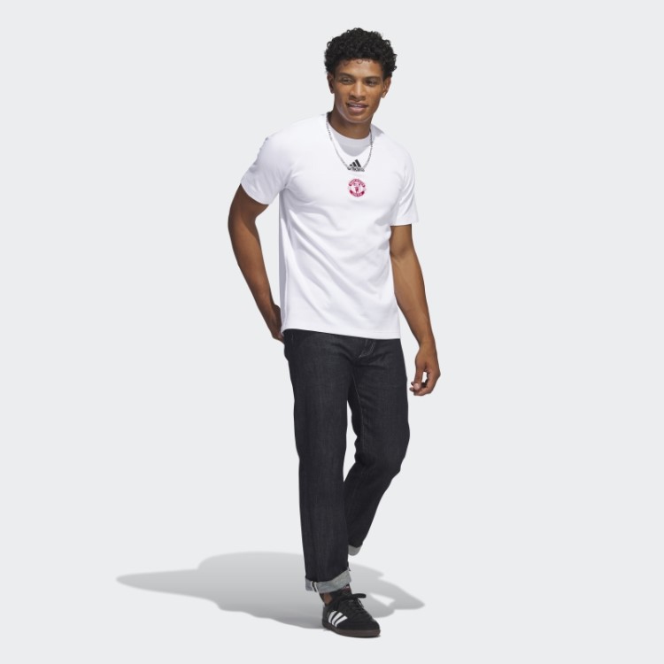 Camiseta De Viagem Branca Adidas Manchester United