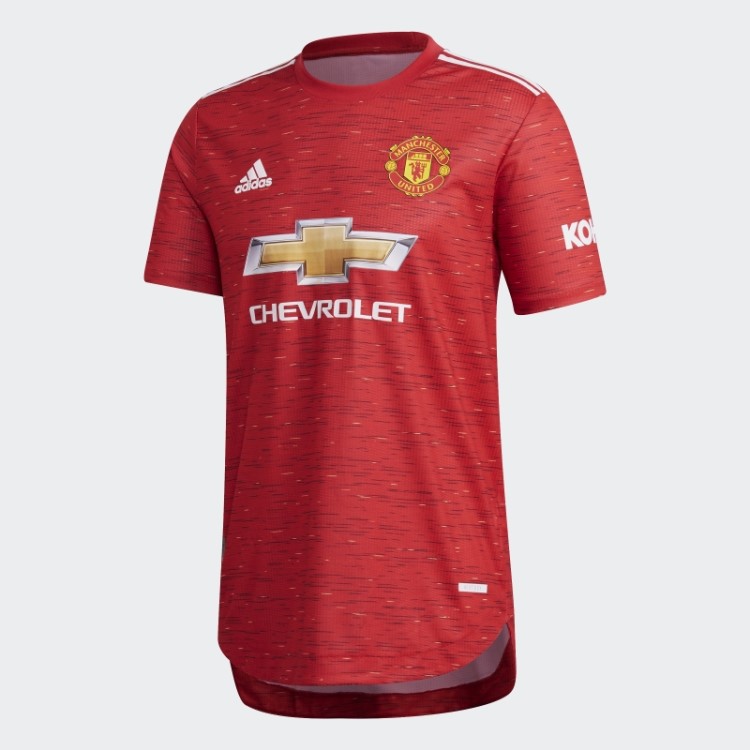 Adidas Manchester United 20/21 Home Autêntico Jersey Vermelho Real