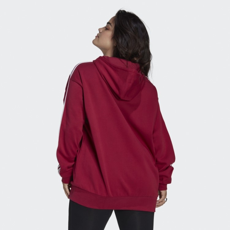 Moletom Com Capuz Adicolor Trefoil (tamanho Grande) Bordô Adidas