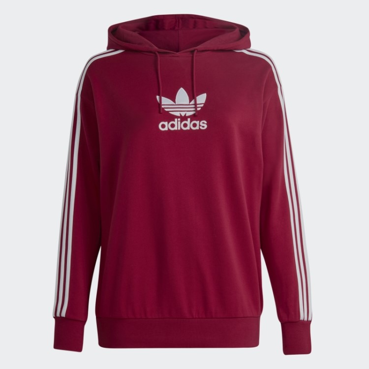 Moletom Com Capuz Adicolor Trefoil (tamanho Grande) Bordô Adidas