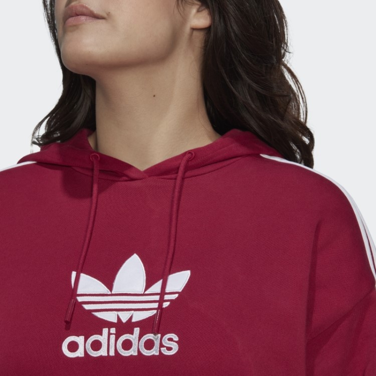 Moletom Com Capuz Adicolor Trefoil (tamanho Grande) Bordô Adidas