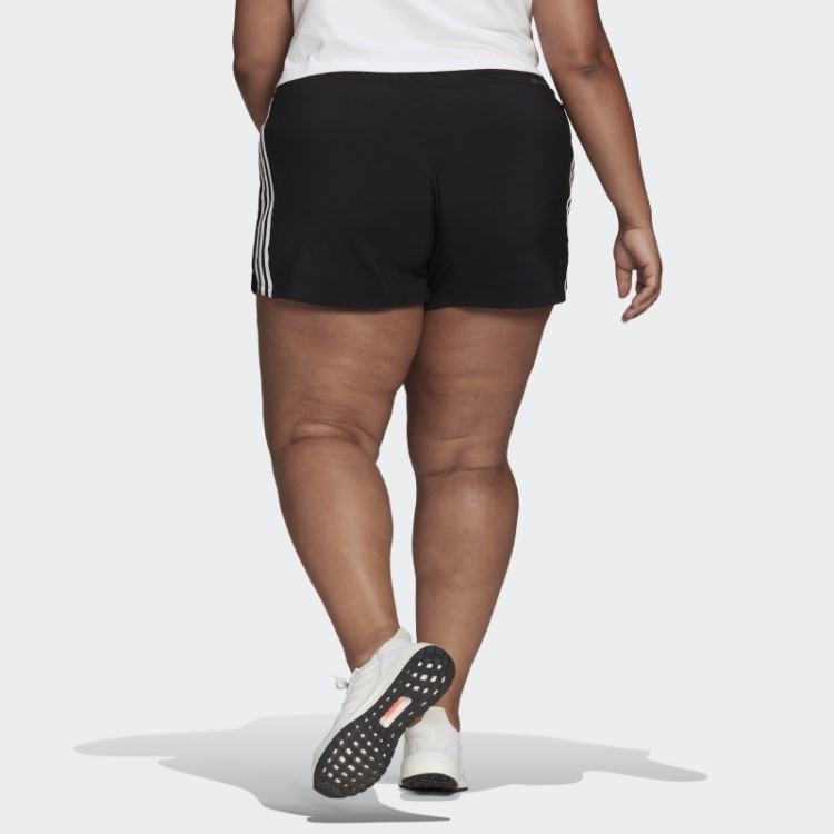 Pacer Bermuda Trançada Com As Três Listras (tamanho Grande) Adidas Preto
