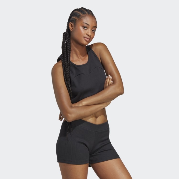 Regata Estilosa Lounge Rib Preta Adidas
