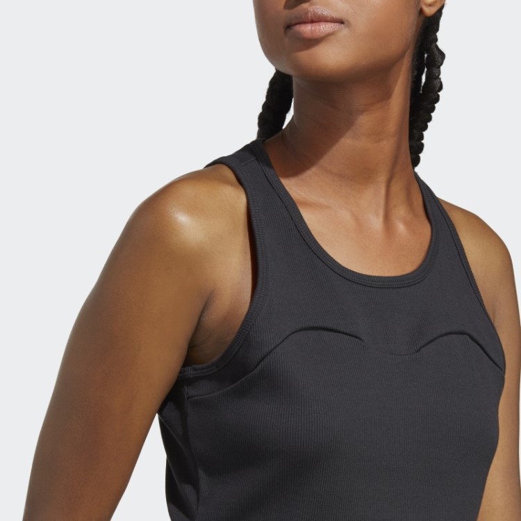 Top Preto Hot Lounge Canelado Adidas