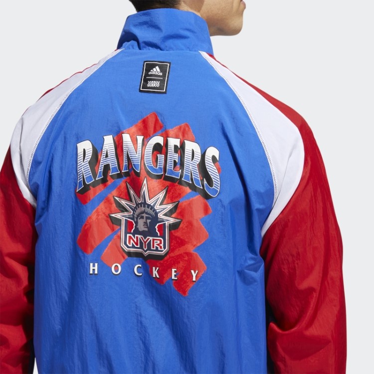 Jaqueta Retrô Adidas Marathon Blue Rangers Reverse