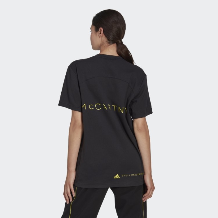 Camiseta Adidas By Stella Mccartney Preta Com Logo