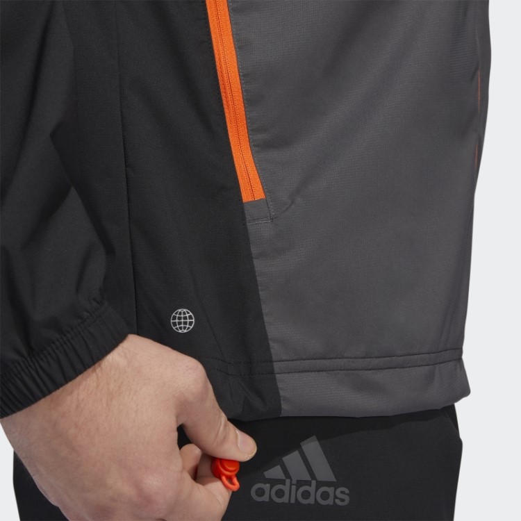 Jaqueta Provisória Com Zíper Preto Adidas