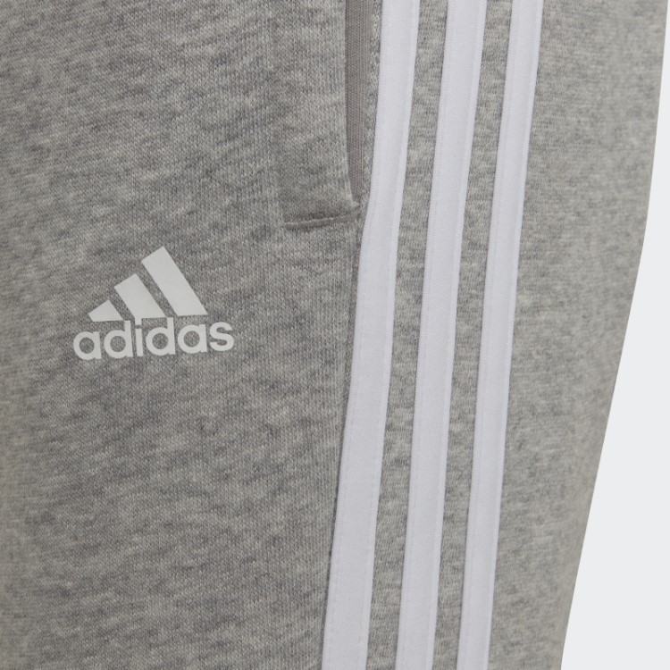 Jogger Cinza Médio Com As Três Listras Essenciais Da Adidas