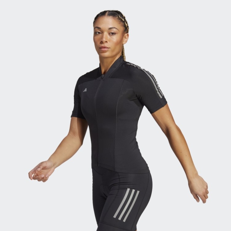 Camisa De Ciclismo De Manga Curta Preta Adidas