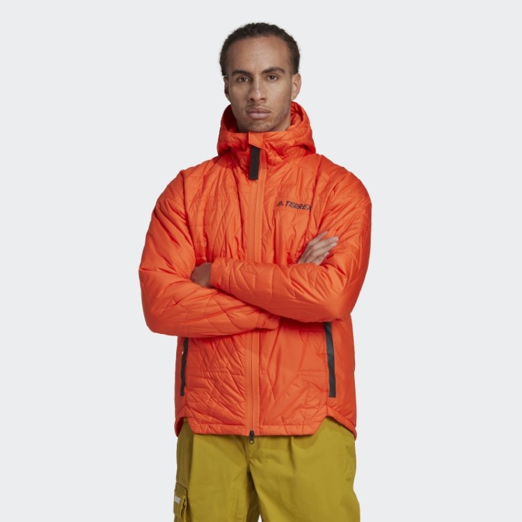 Laranja Adidas Terrex Myshelter Jaqueta Acolchoada Com Capuz Primaloft