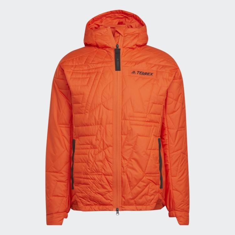 Laranja Adidas Terrex Myshelter Jaqueta Acolchoada Com Capuz Primaloft