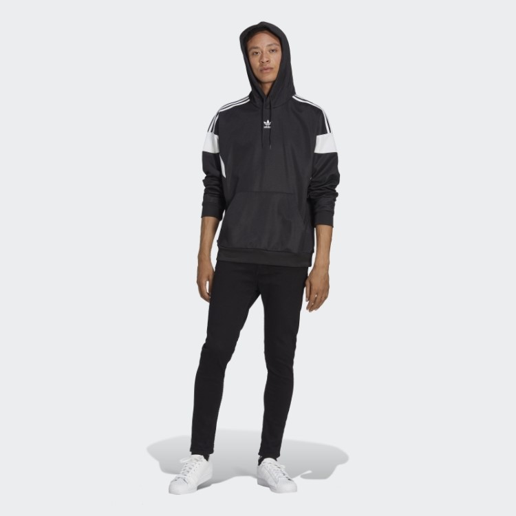 Adidas Moletom Com Capuz Preto Adicolor Classics Cut Line