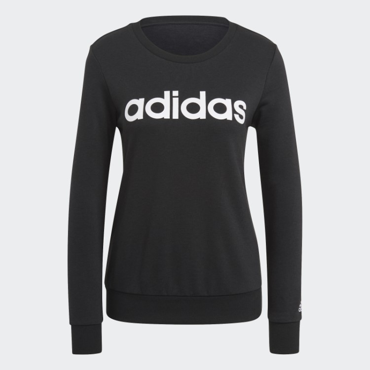 Moletom Preto Com Logo Adidas Essentials