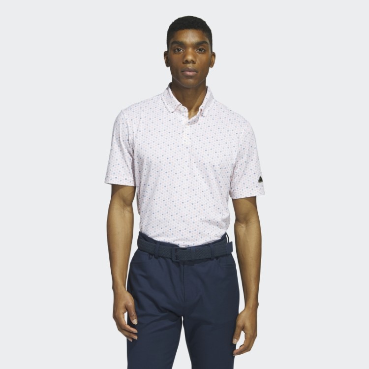 Adidas Camisa Polo De Golfe Go-to Print Coral