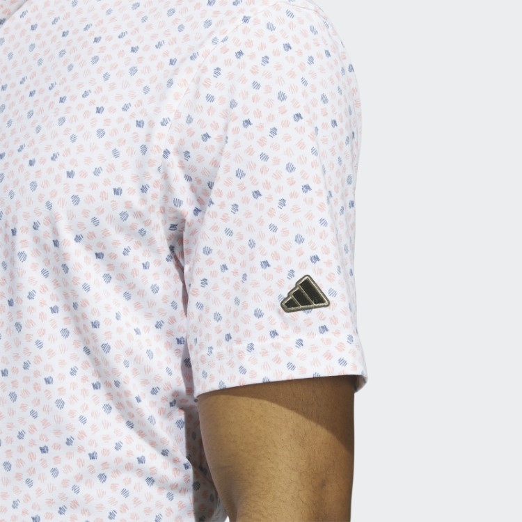 Adidas Camisa Polo De Golfe Go-to Print Coral