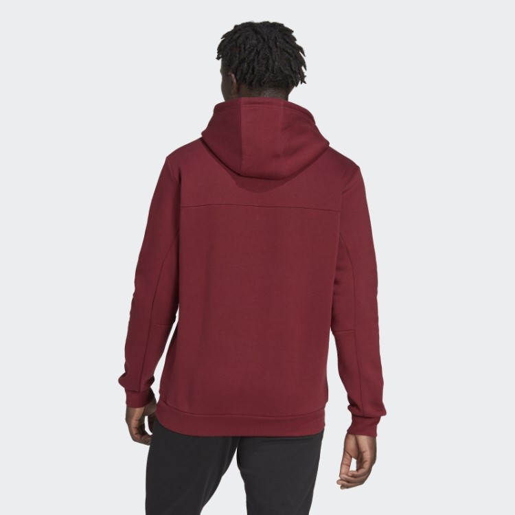 Moletom Com Capuz Esportivo Vermelho Adidas Stadium