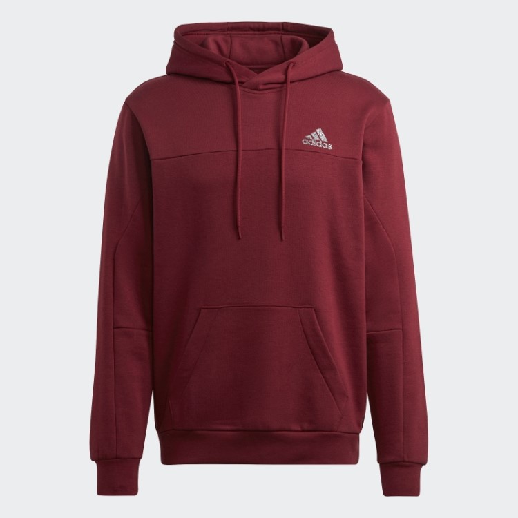 Moletom Com Capuz Esportivo Vermelho Adidas Stadium