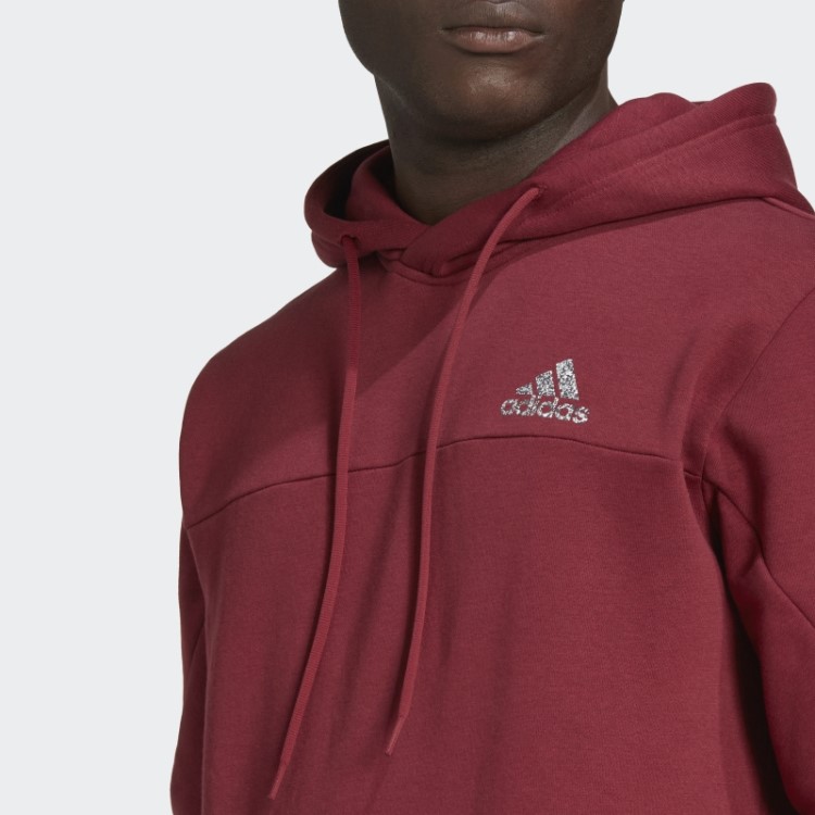 Moletom Com Capuz Esportivo Vermelho Adidas Stadium