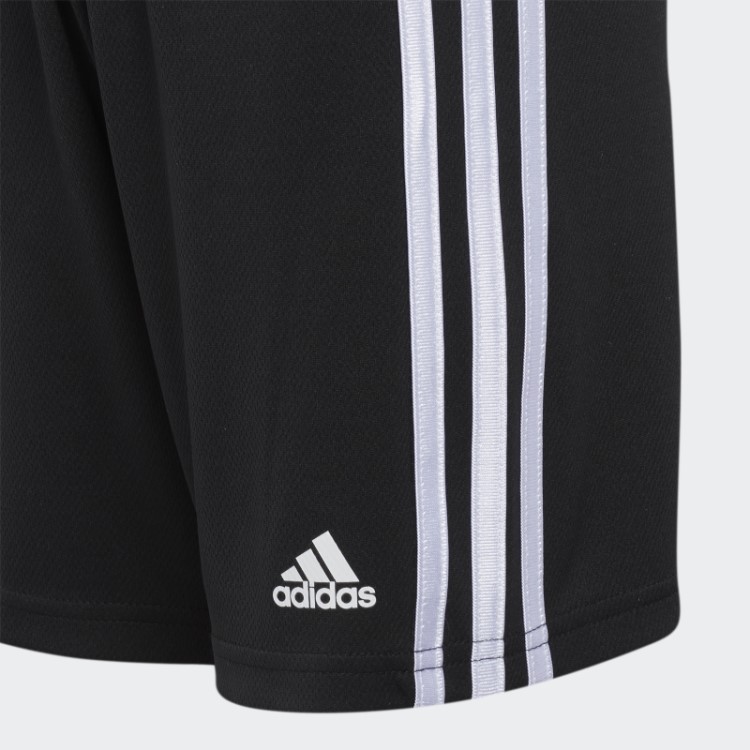 Calção Clássico Adidas Com As 3 Riscas Preto