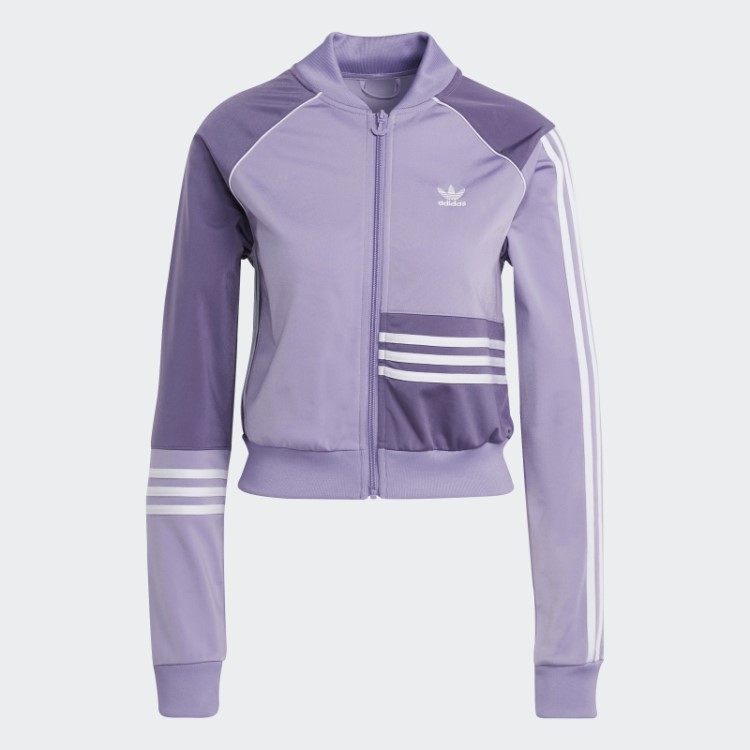 Jaqueta Cropped Adidas Lilás