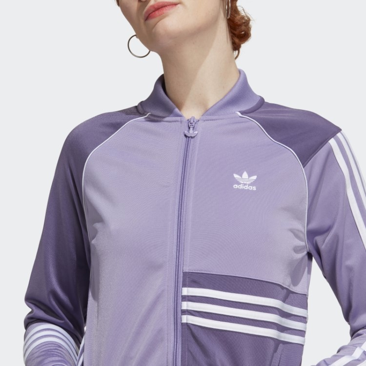 Jaqueta Cropped Adidas Lilás