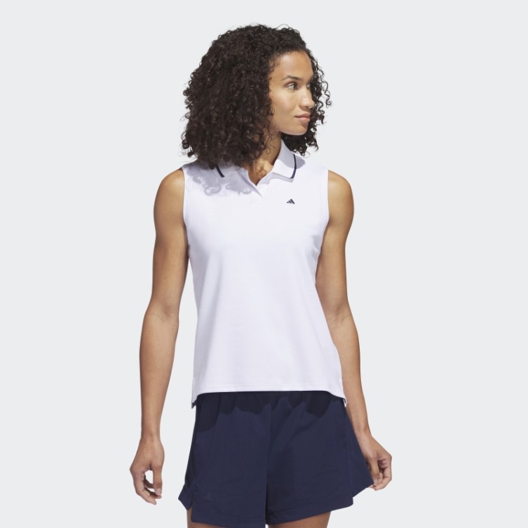 Camisa Polo Go-to Sem Mangas Go-to Branca Adidas