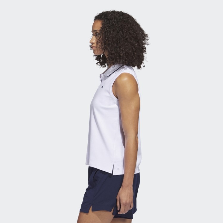 Camisa Polo Go-to Sem Mangas Go-to Branca Adidas
