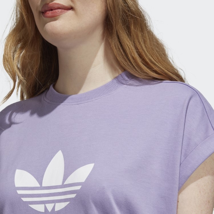 Adidas Vestido Lilás Adicolor Classics Trefoil
