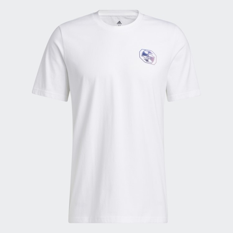 Adidas Camiseta Branca Com Gráfico Da História Do Basquete Mundial