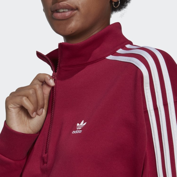 Moletom Adidas Adicolor Trevo Com Zíper Bordô