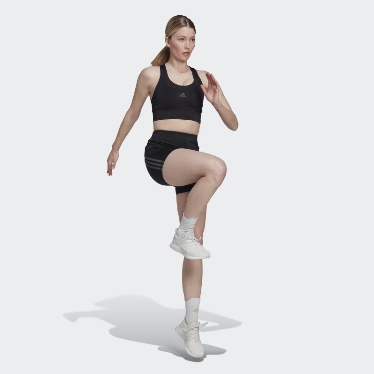Leggings Curtas Adidas Black Run Icons
