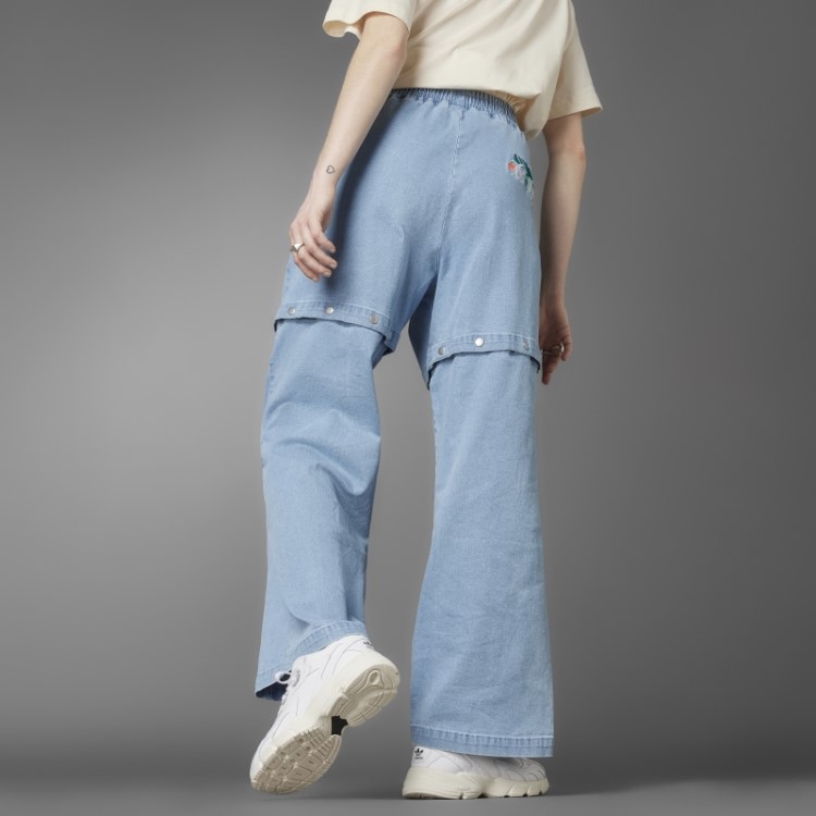Calça Jeans Adidas Always Original Desbotada Azul Dnm