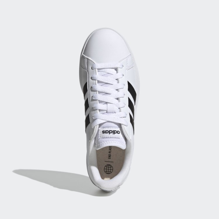 Adidas Grand Court Td Estilo De Vida Corte Sapatos Casuais Preto Elegante