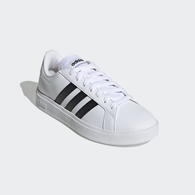 Adidas Grand Court Td Estilo De Vida Corte Sapatos Casuais Preto Elegante