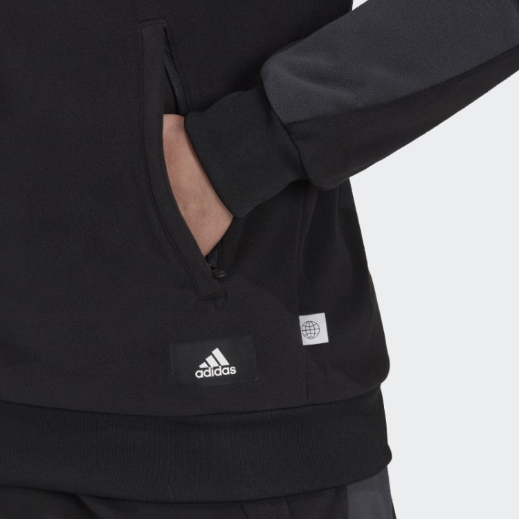 Top De Corrida De Lã Polar Adidas Preto